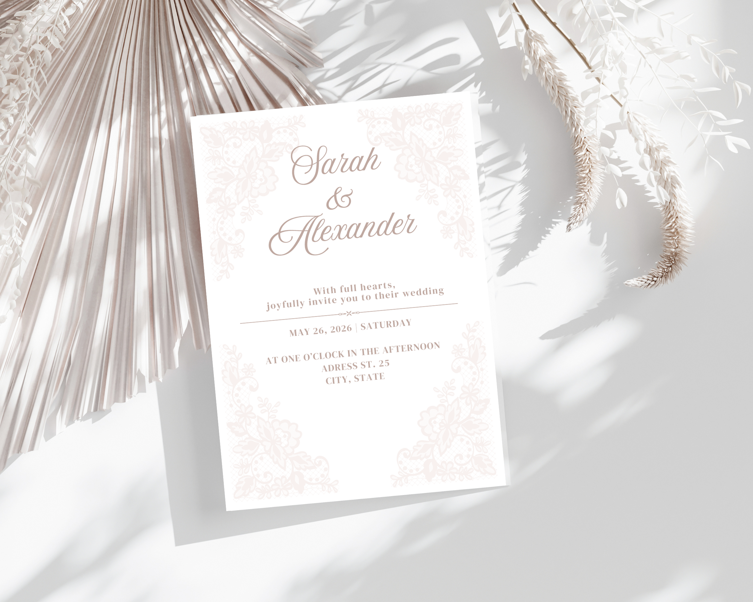 Elegant Wedding Invitation Card