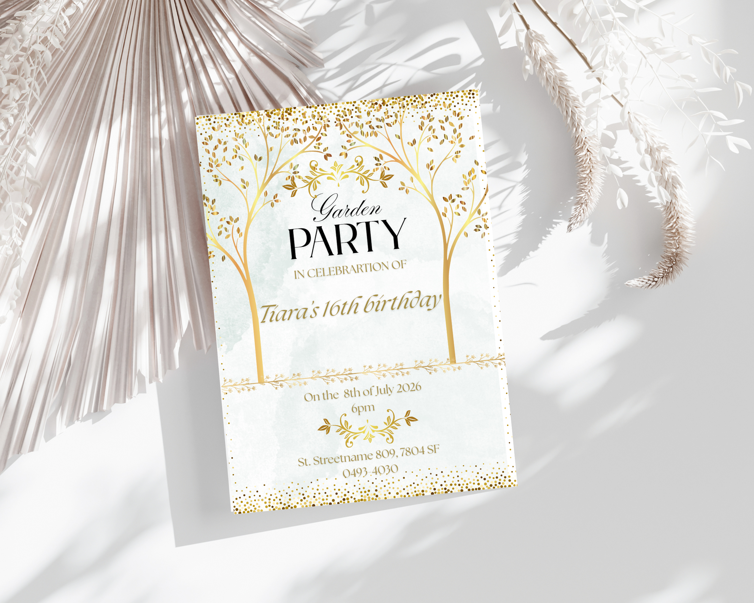 Elegant Birthday Invitation Card