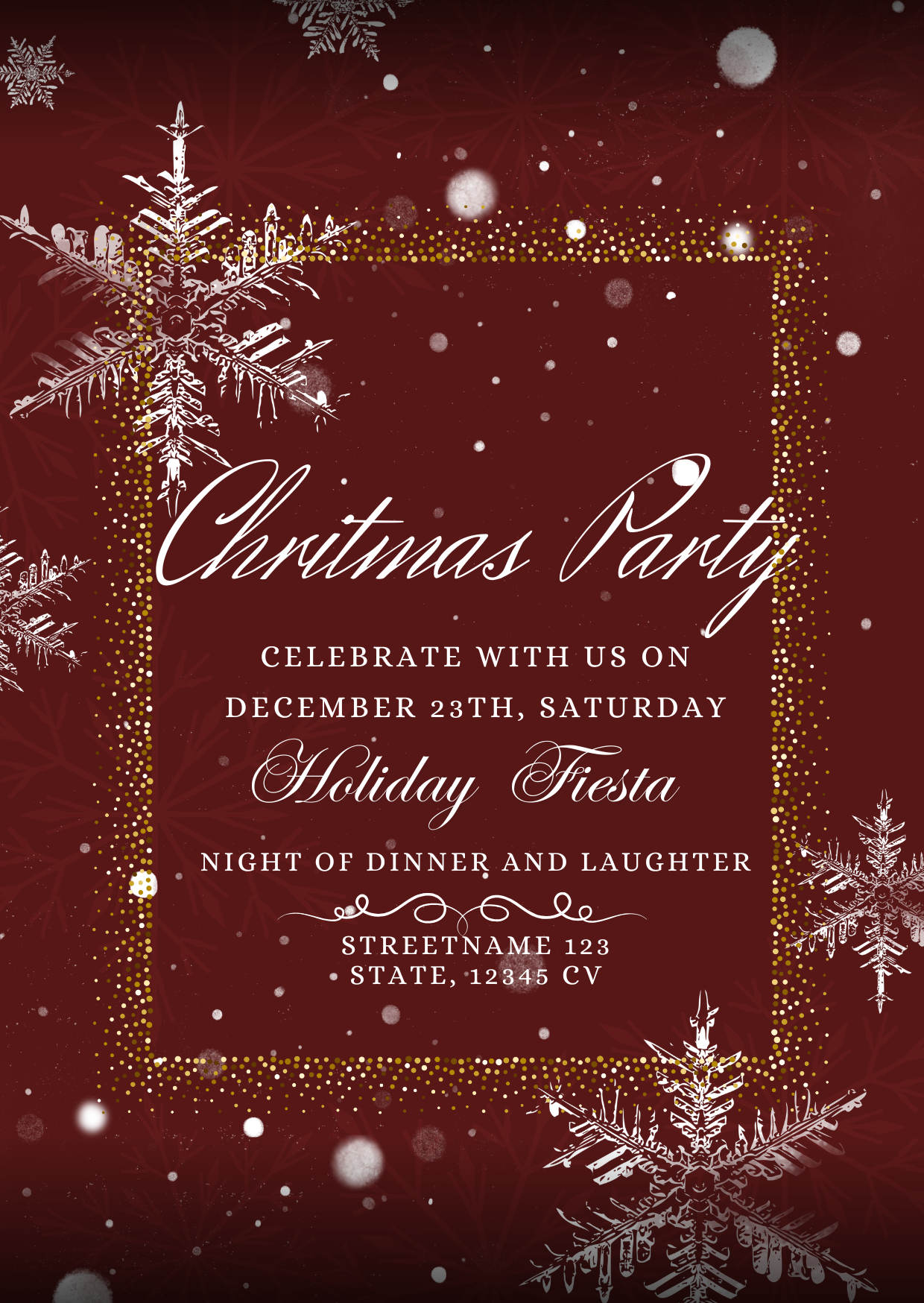 Holiday Party Invitation Card