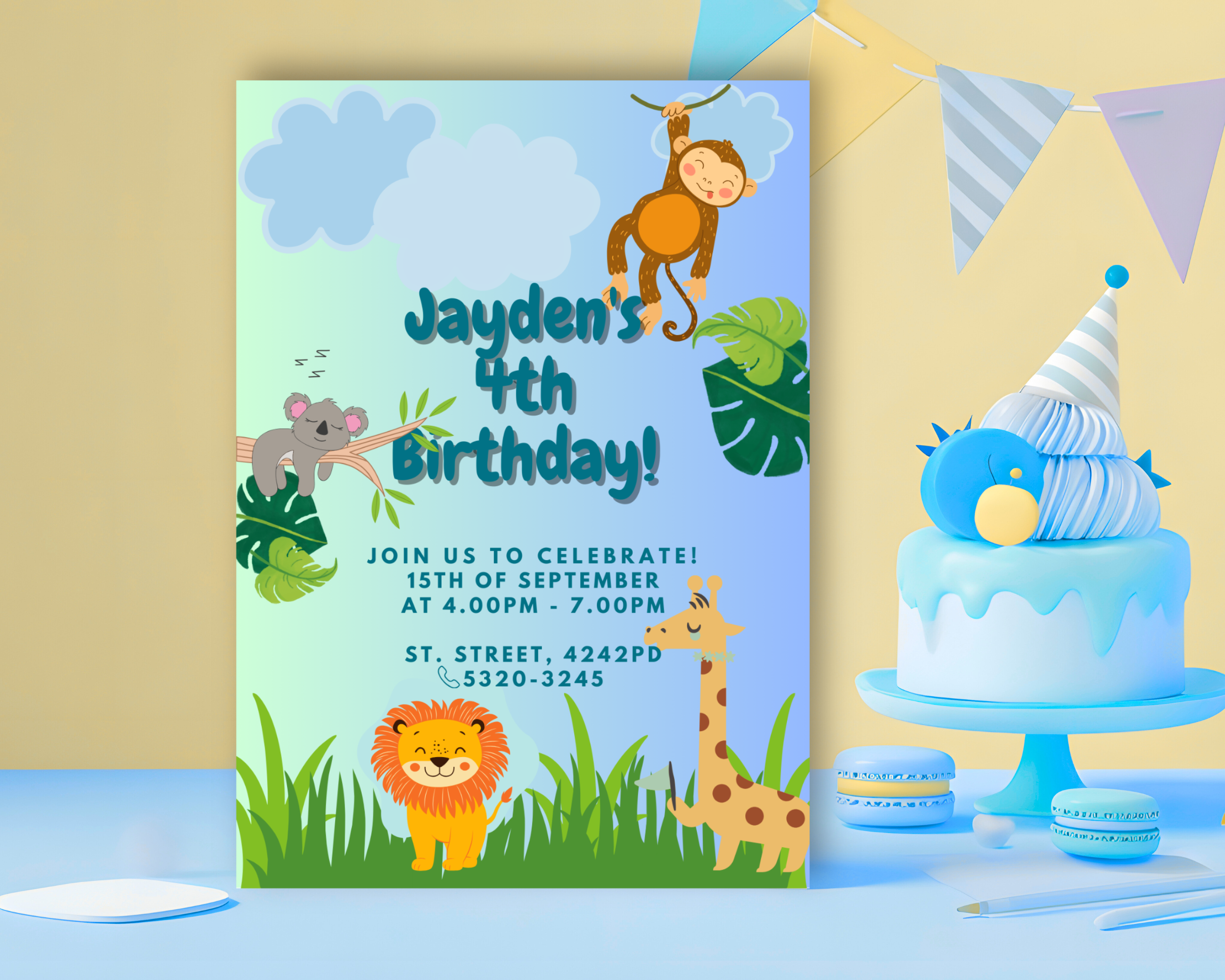 Children's Birthday Invitation Card