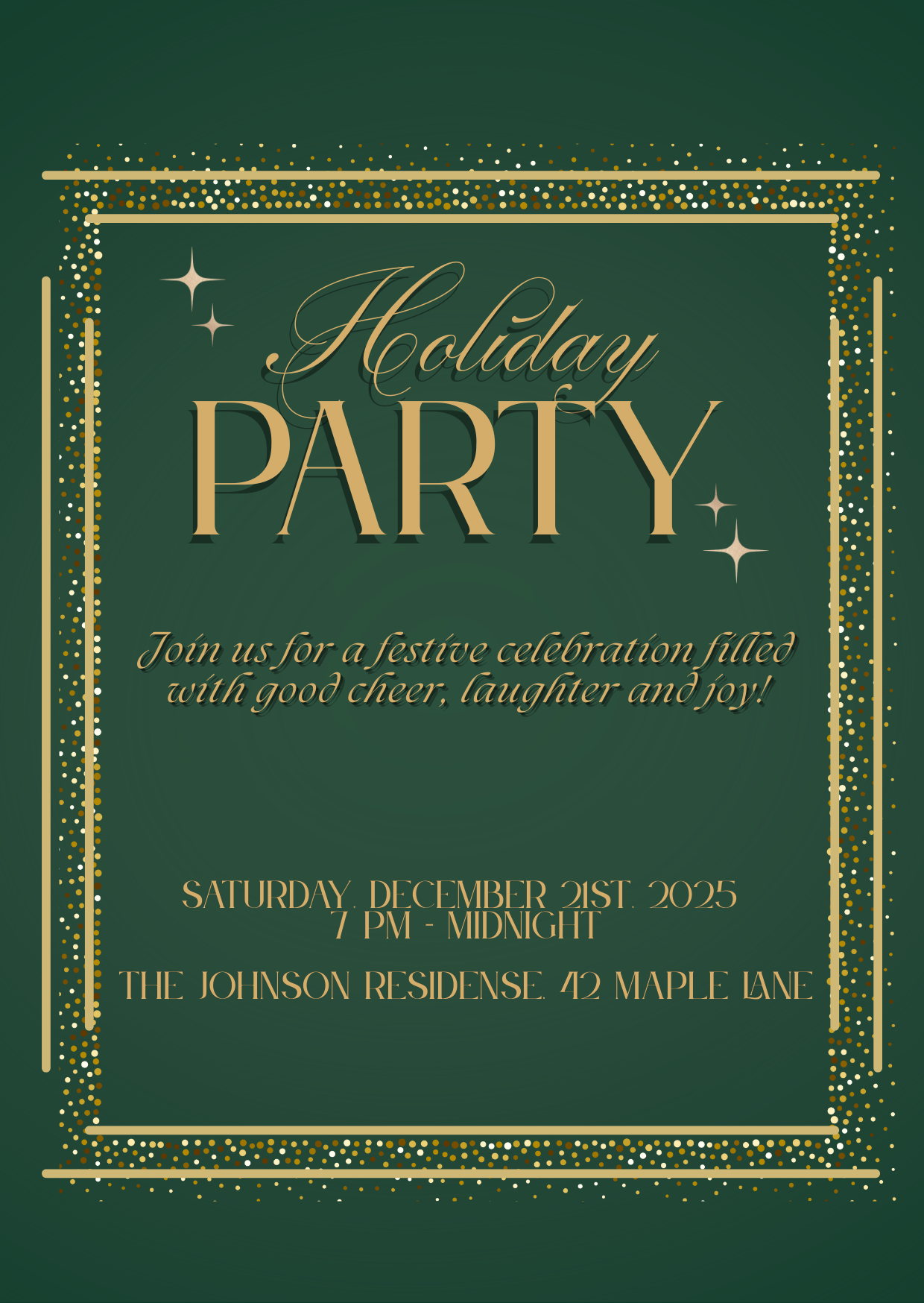 Holiday Party Invitation Card