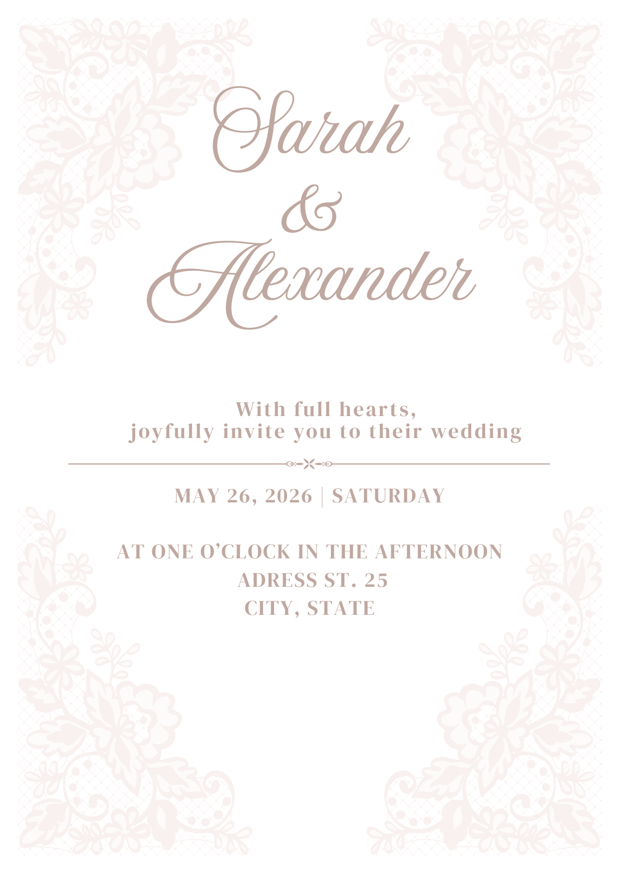 Elegant Wedding Invitation Card