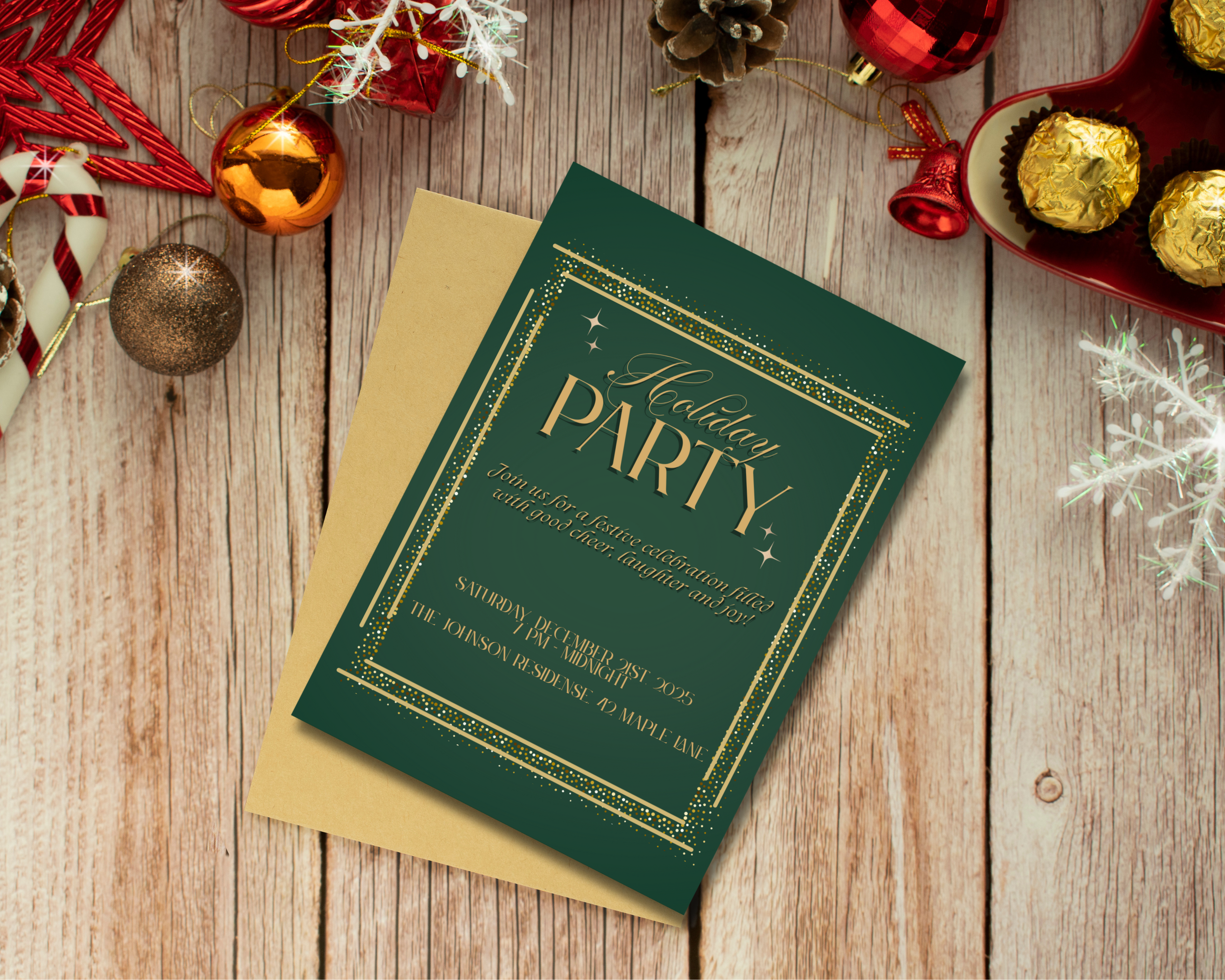 Holiday Party Invitation Card