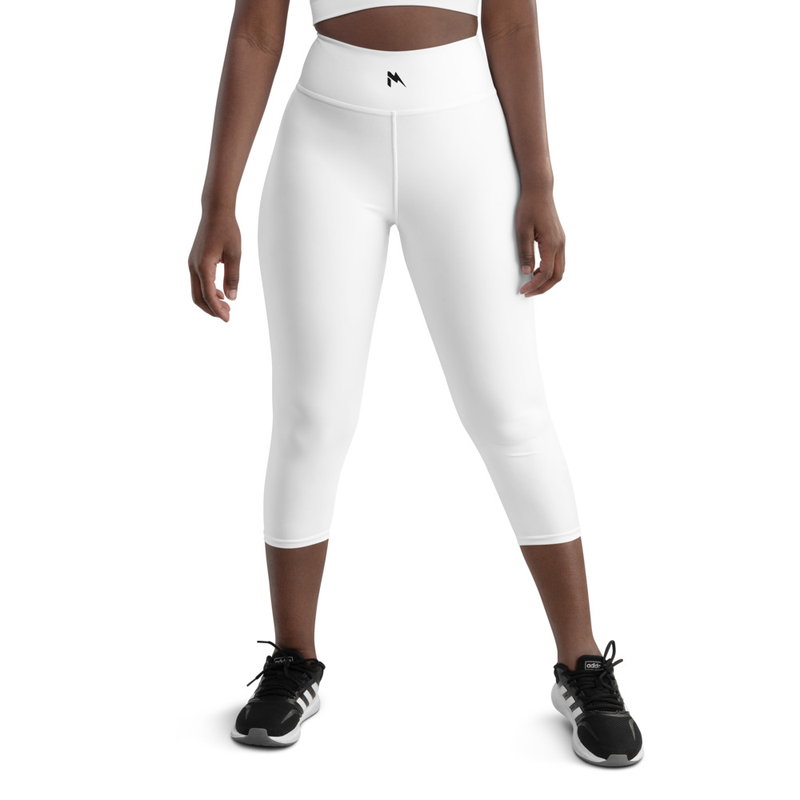 Metanoia Elevate High-Waist Capri Leggings – White