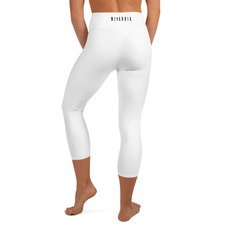 Metanoia Elevate High-Waist Capri Leggings – White