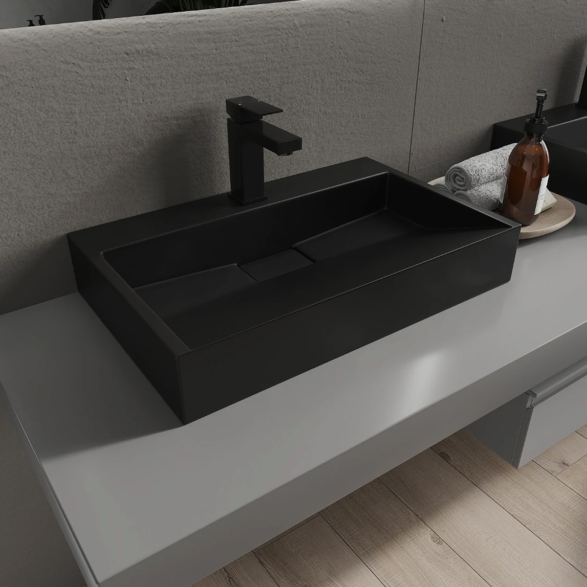 BACHA MINERAL CUARZO HAUSARCLSM 19-600 MATTE BLACK