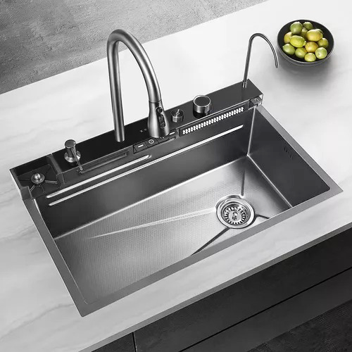 BACHA DE COCINA SMART HAUSAR HM-7545-B7-HP