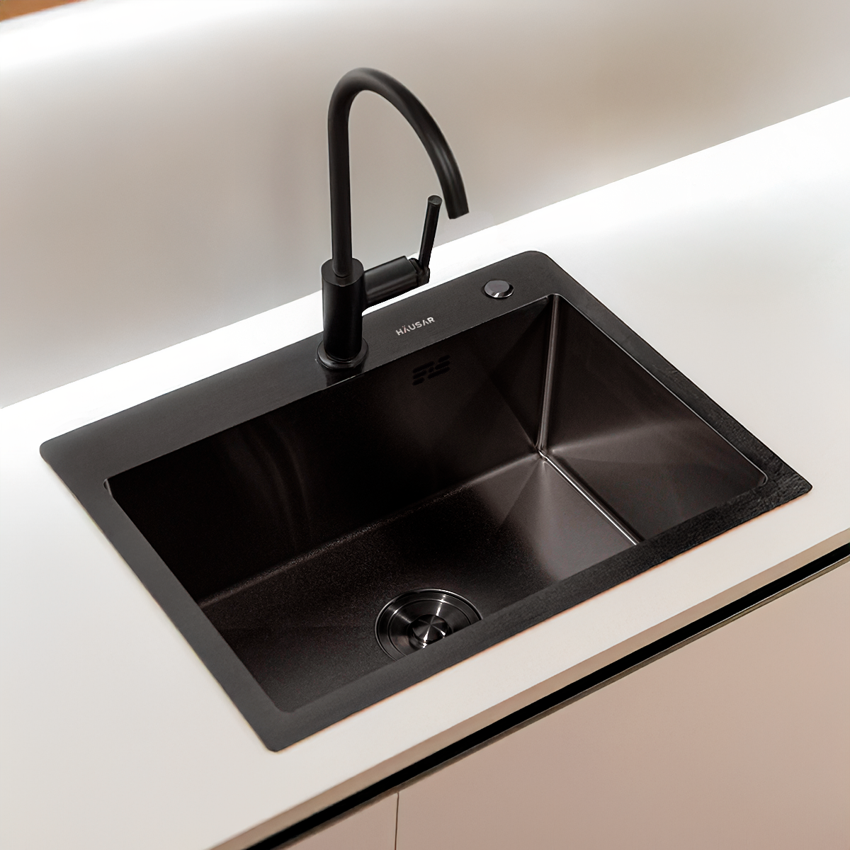 BACHA DE COCINA AISI 304 HAUSAR HM-6045-BP