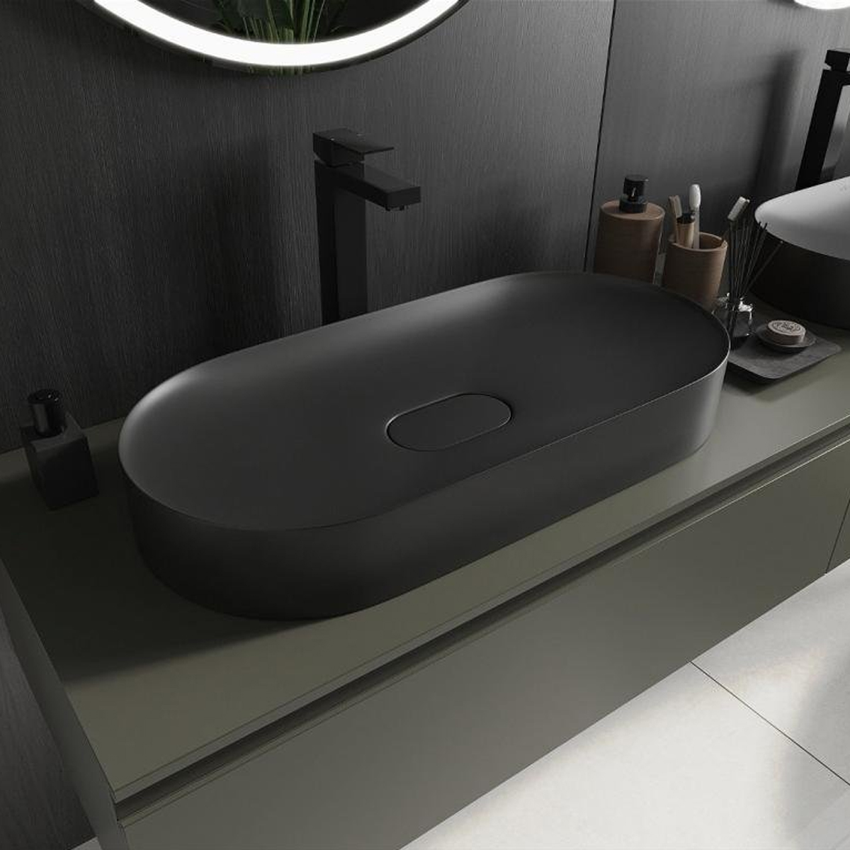 BACHA MINERAL CUARZO HAUSARCLSM 826 MATTE BLACK