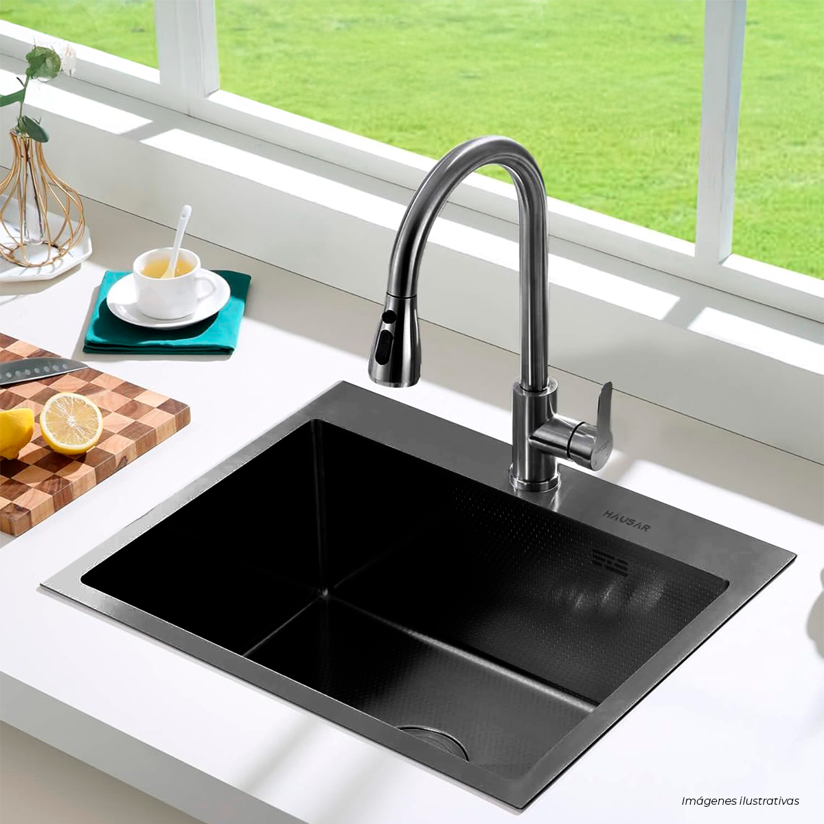 BACHA DE COCINA AISI 304 HAUSAR HM-6845-BHP