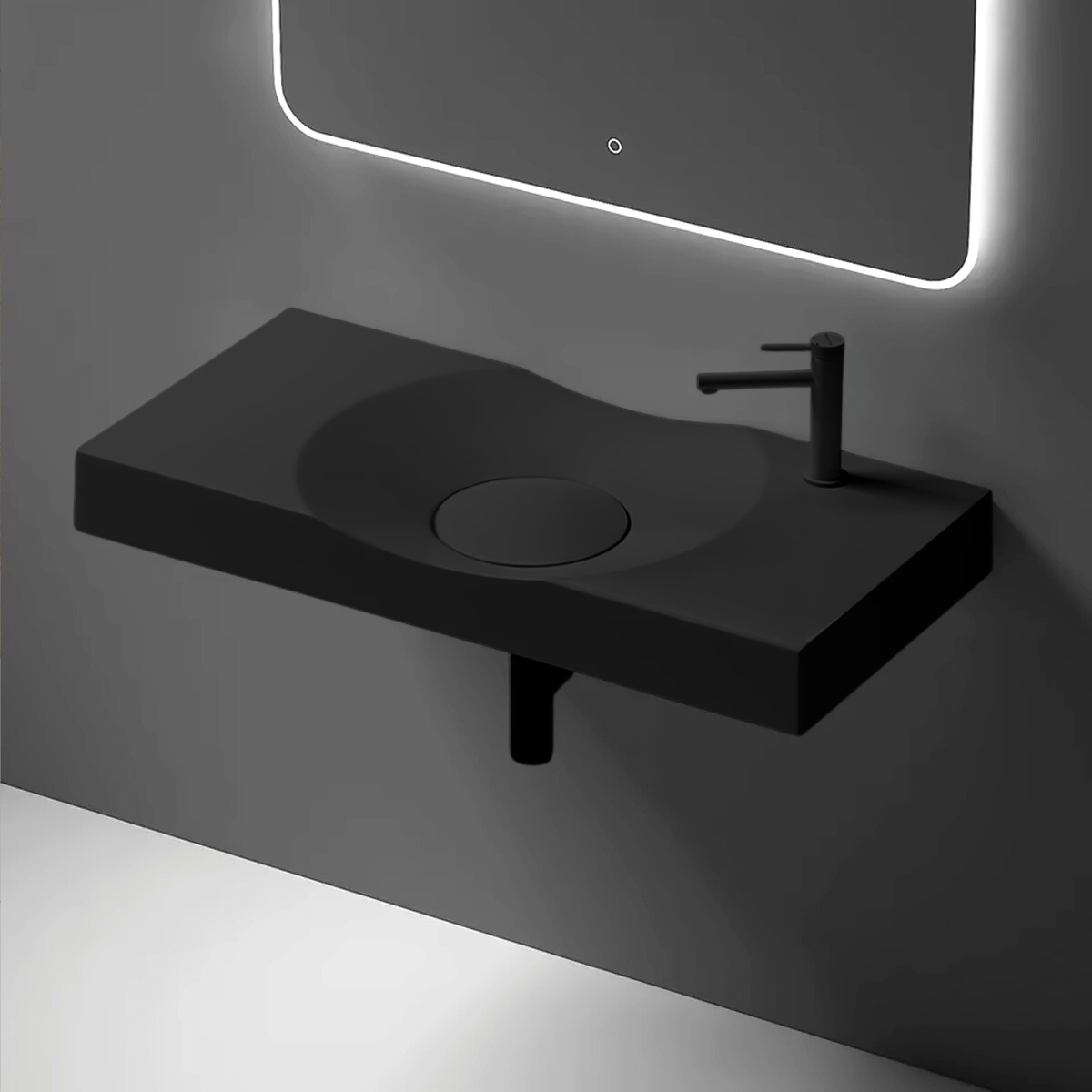 BACHA MINERAL CUARZO HAUSARCLSM 15 MATTE BLACK