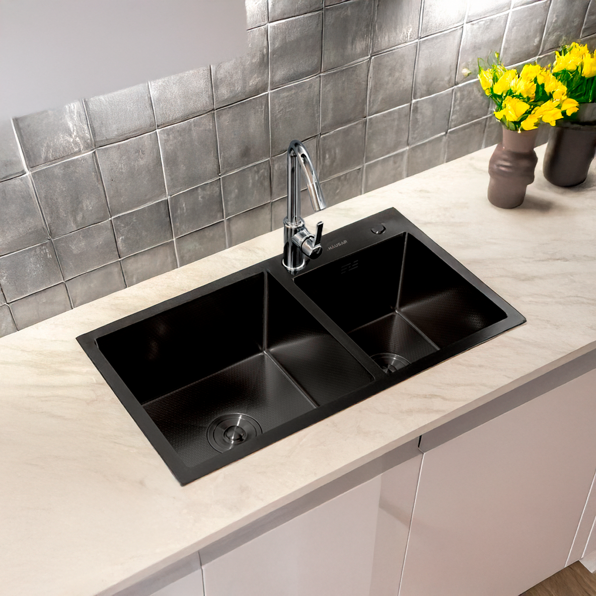 BACHA DE COCINA AISI 304 HAUSAR HM-7843-BHP