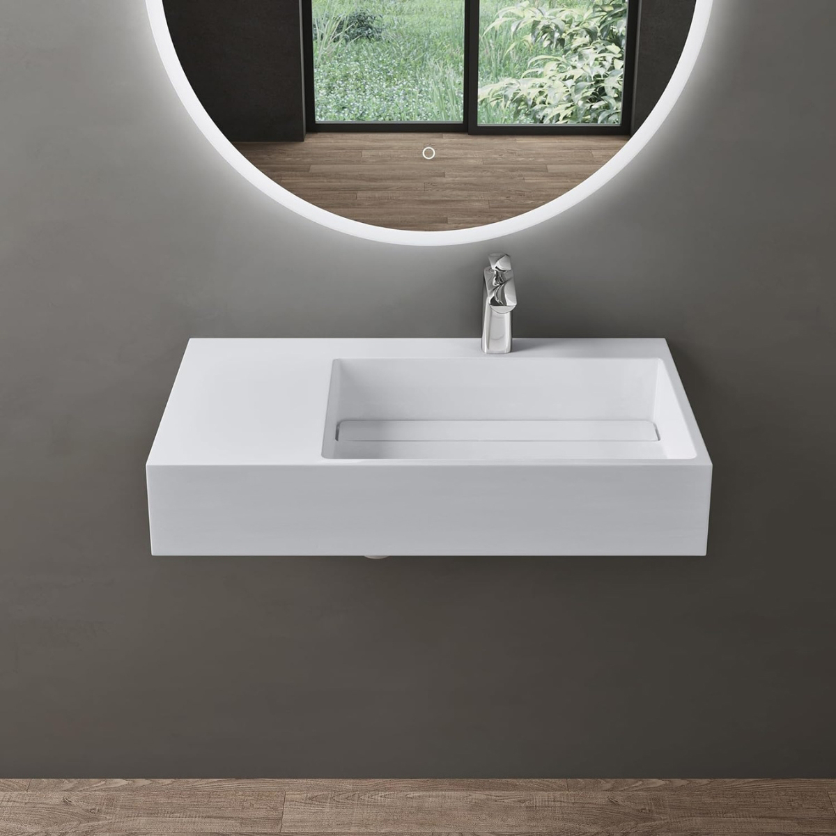 BACHA MINERAL CUARZO HAUSAR12-750 R MATTE WHITE