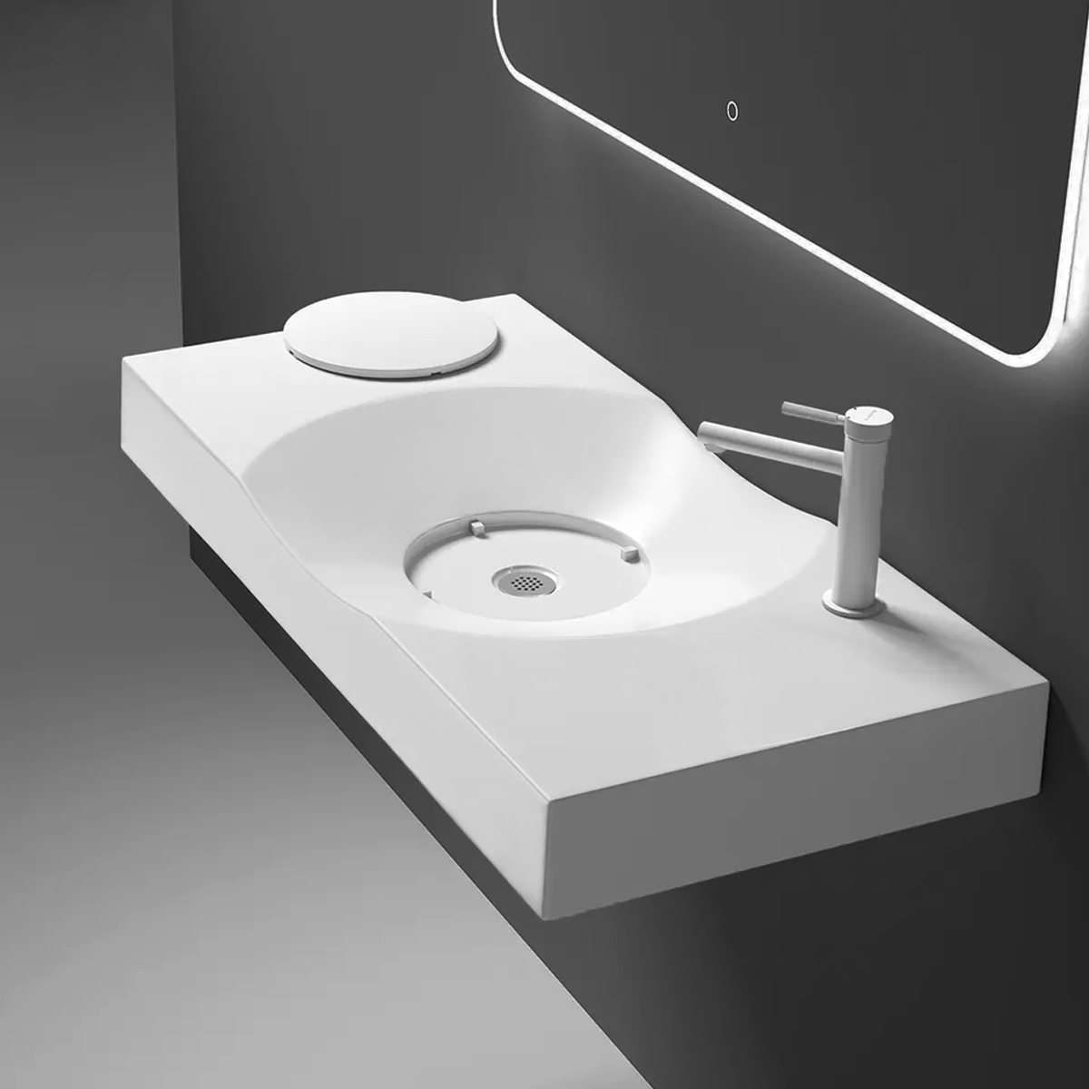 BACHA MINERAL CUARZO HAUSARCLSM 15 MATTE WHITE