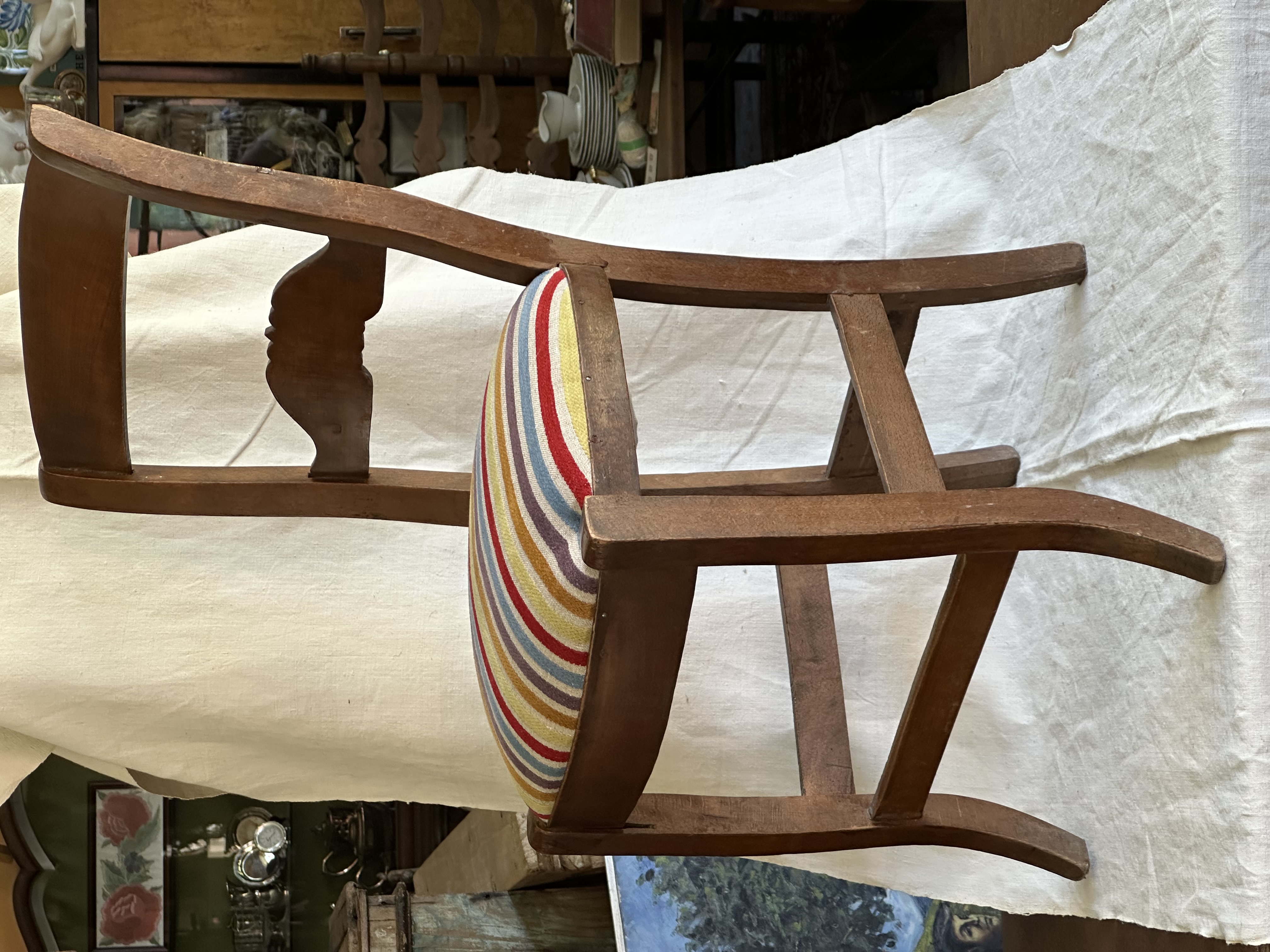 Silla antigua rayas multicolor