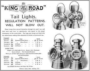 Farol “King of the Road”. Joseph Lucas, circa 1910.