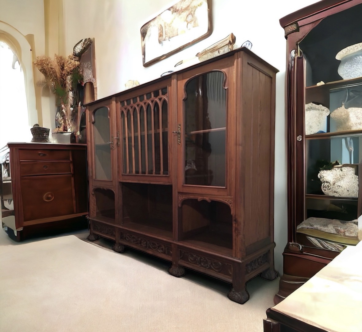 Armario vitrina modernista