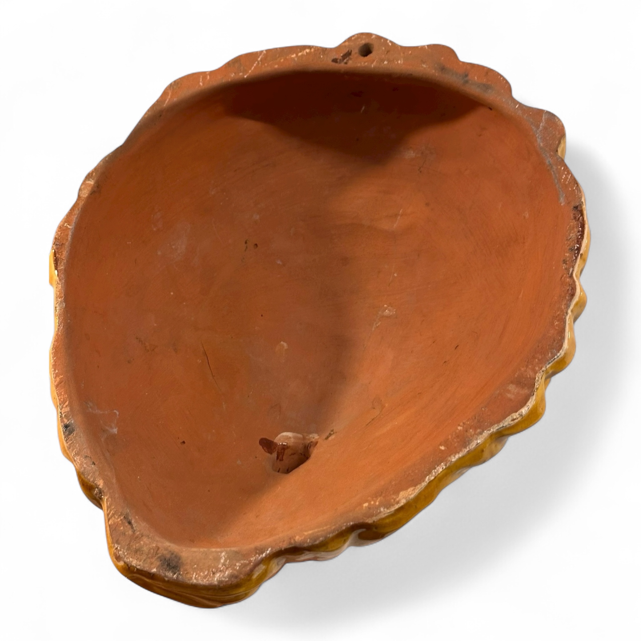 Máscarón o cabeza de león de cerámica esmaltada