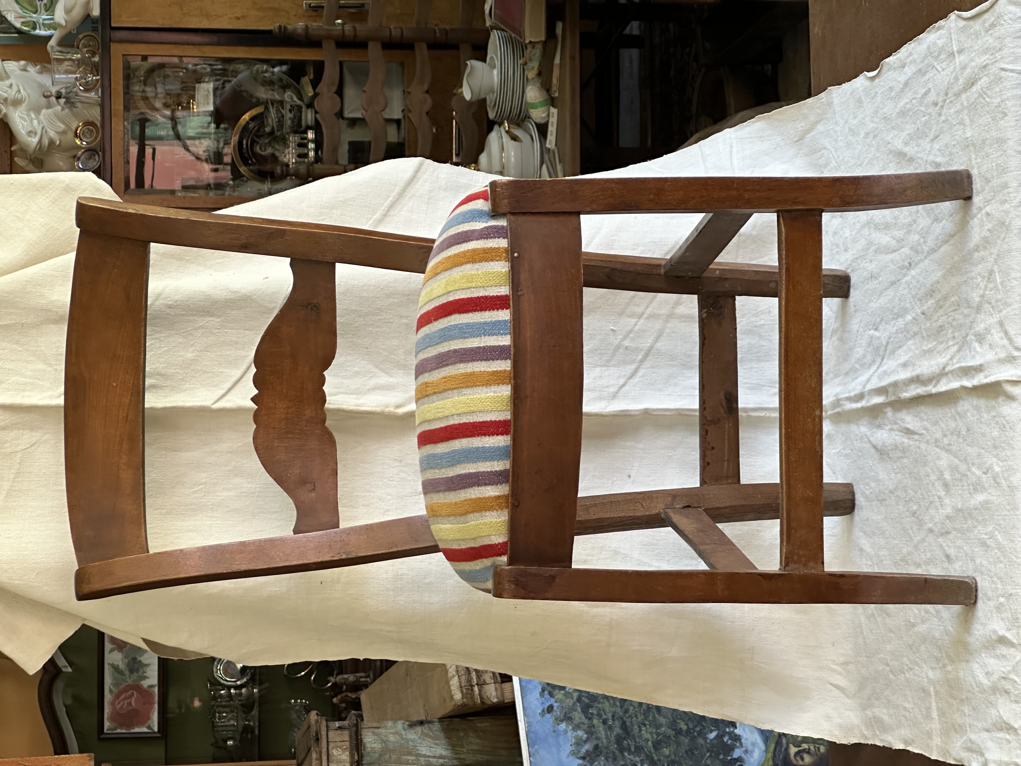 Silla antigua rayas multicolor