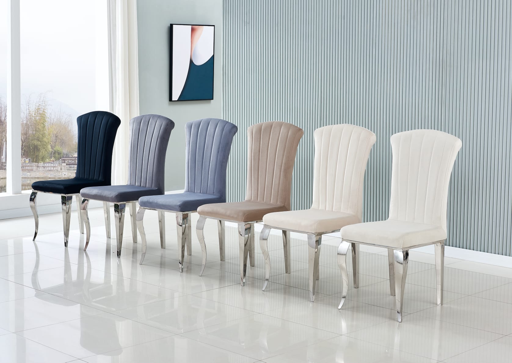 Chaise "Louis Chrome"