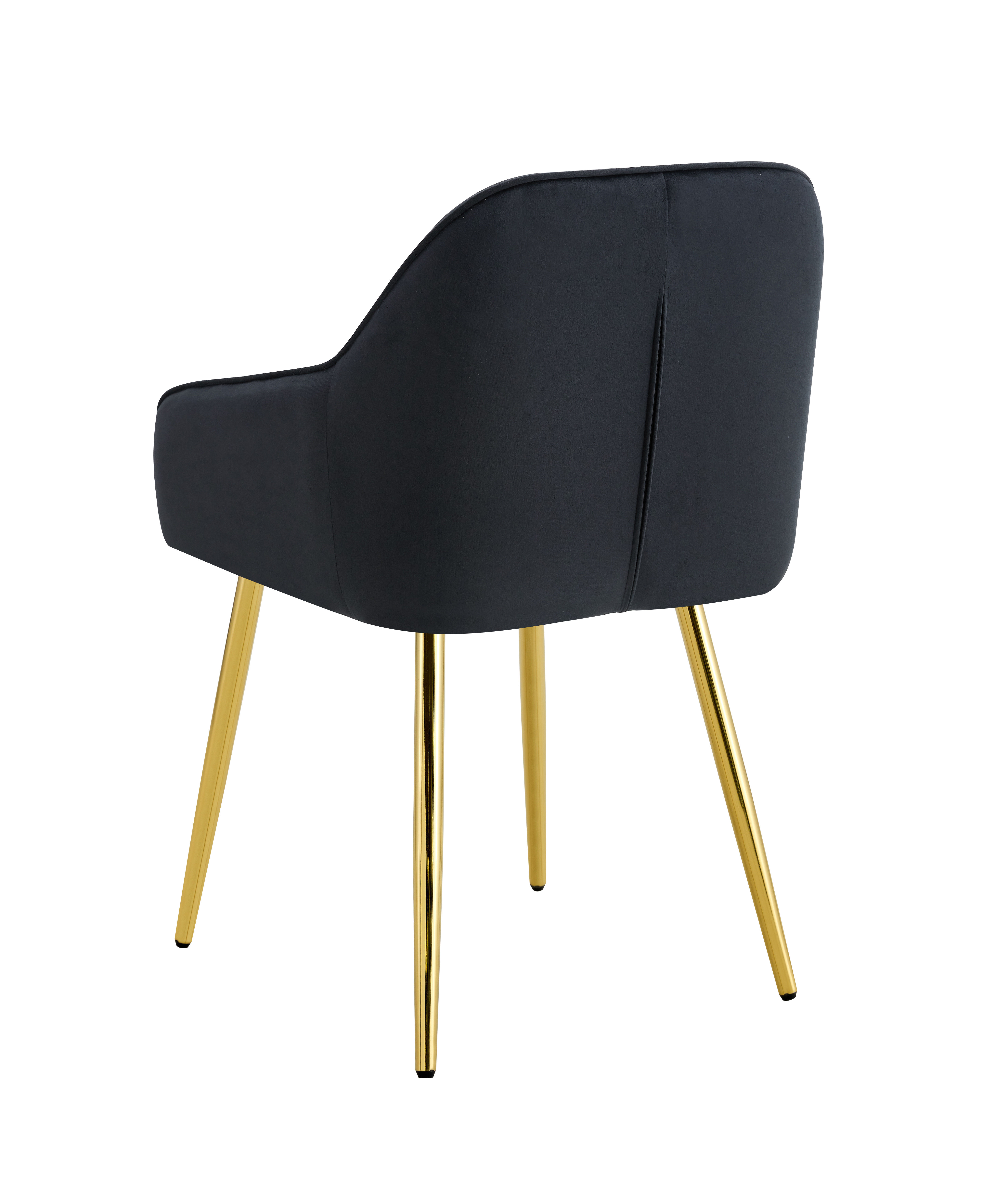 Chaise "Pams" pied gold en velours