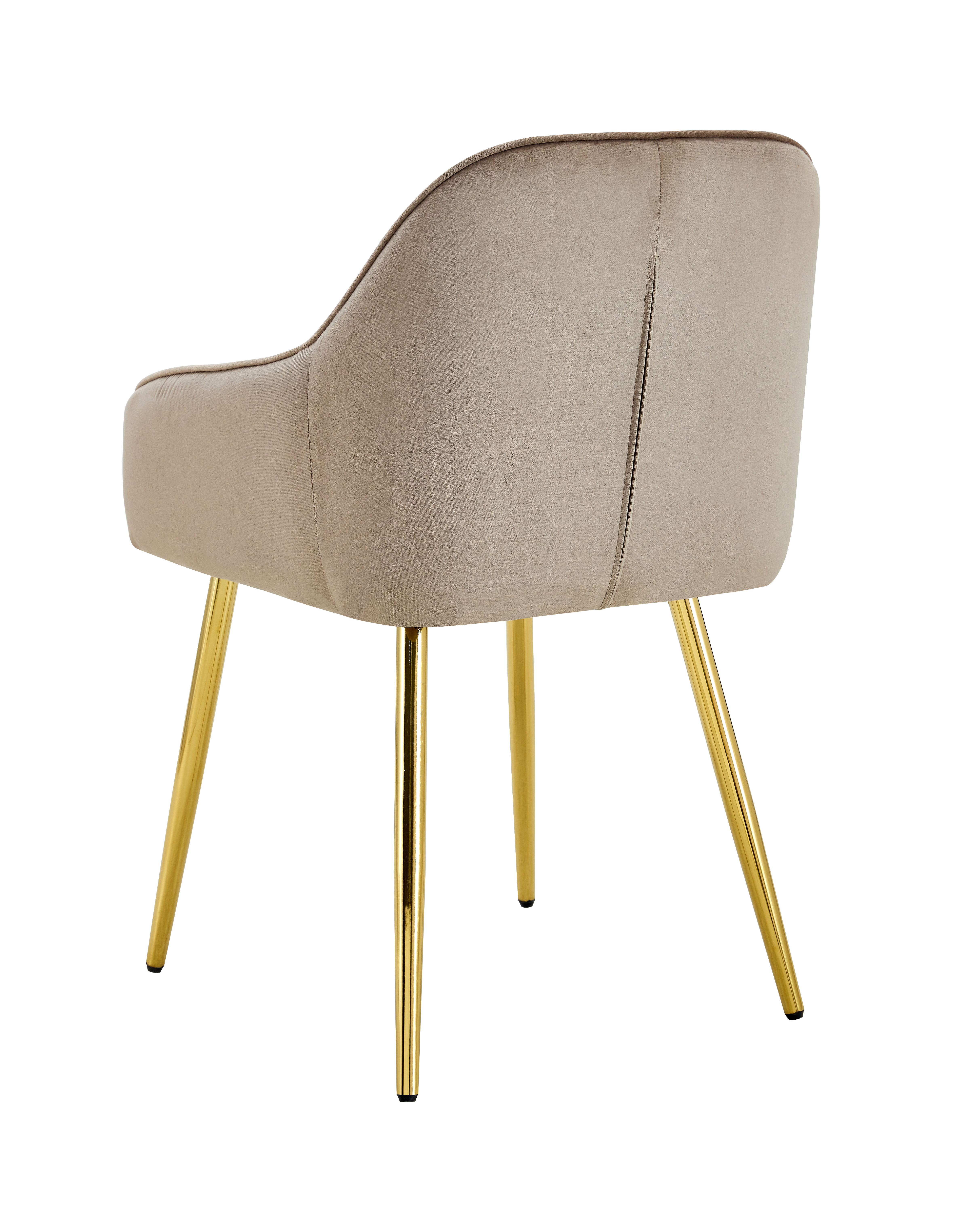 Chaise "Pams" pied gold en velours