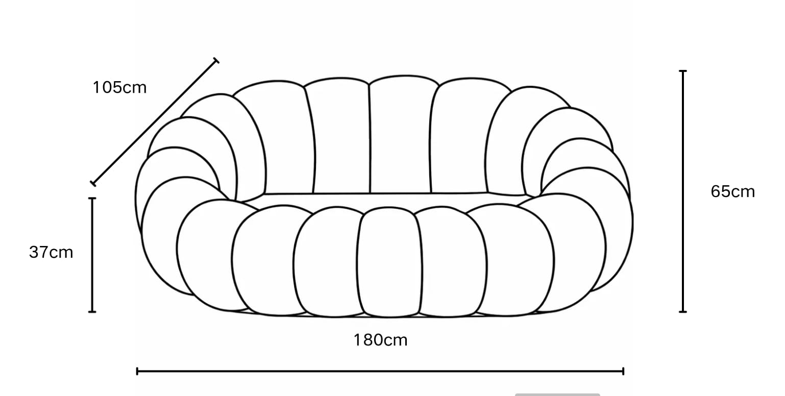 Canapé "Perle doudou" beige