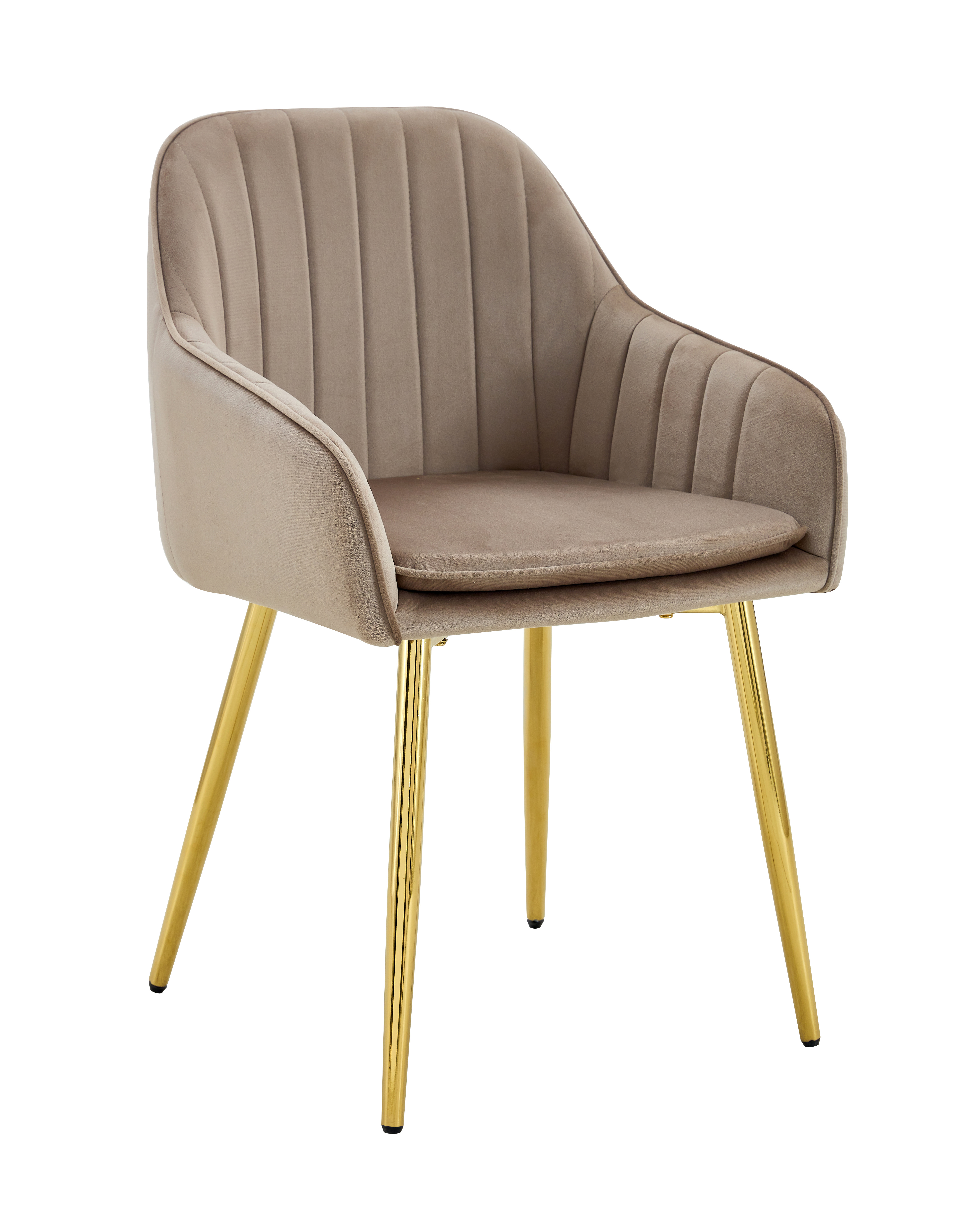 Chaise "Pams" pied gold en velours