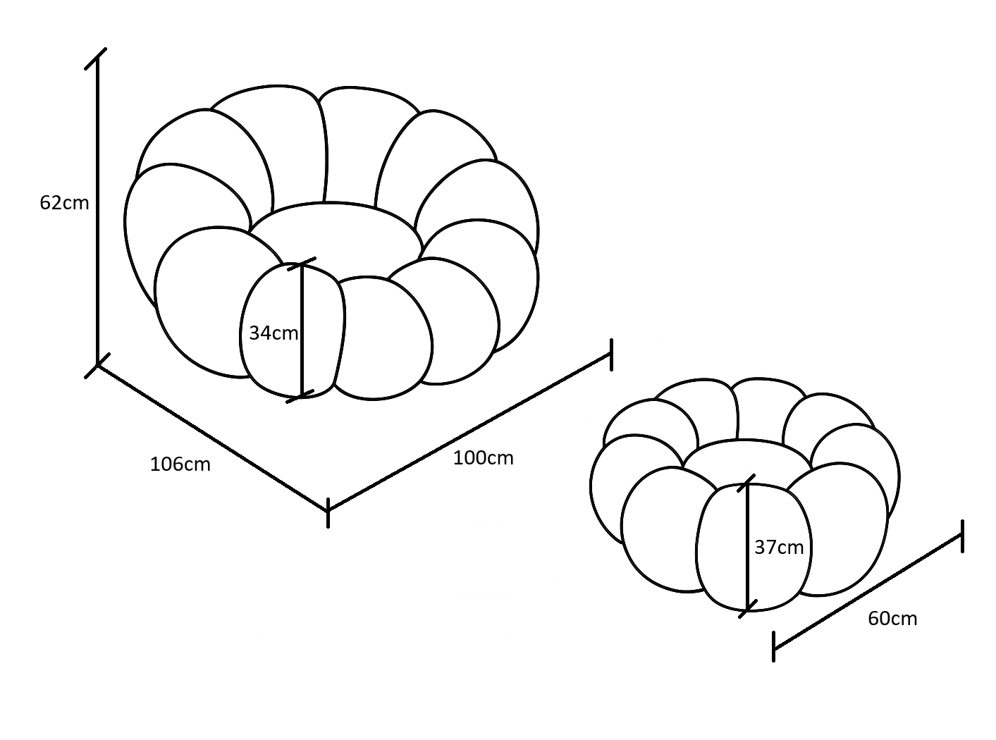 Fauteuil pivotant Perle en tissu doudou beige + pouf repose-pied