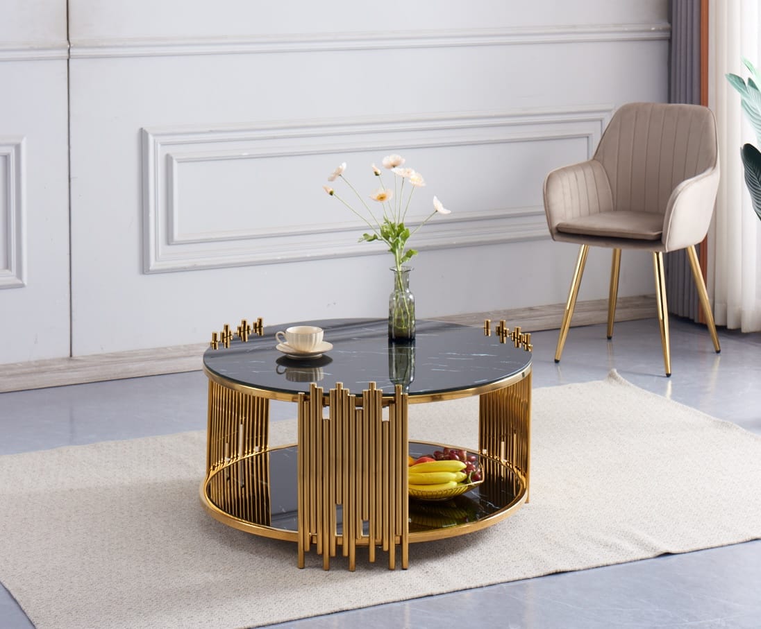 Table basse "Stick Gold"