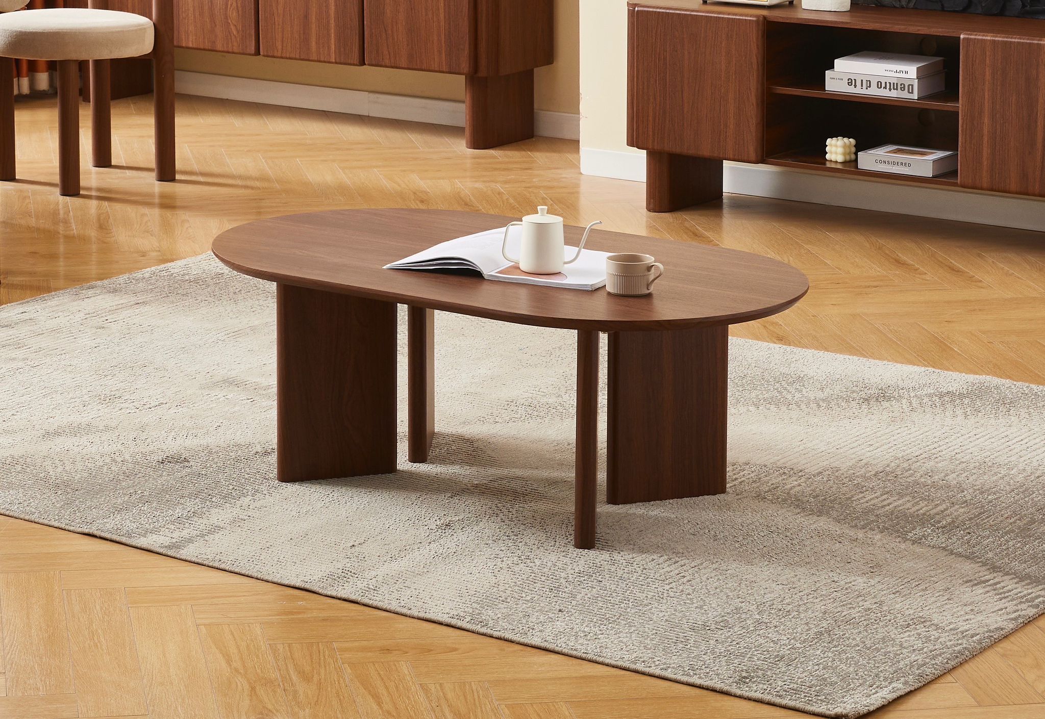 Table basse "Ambre" noyer