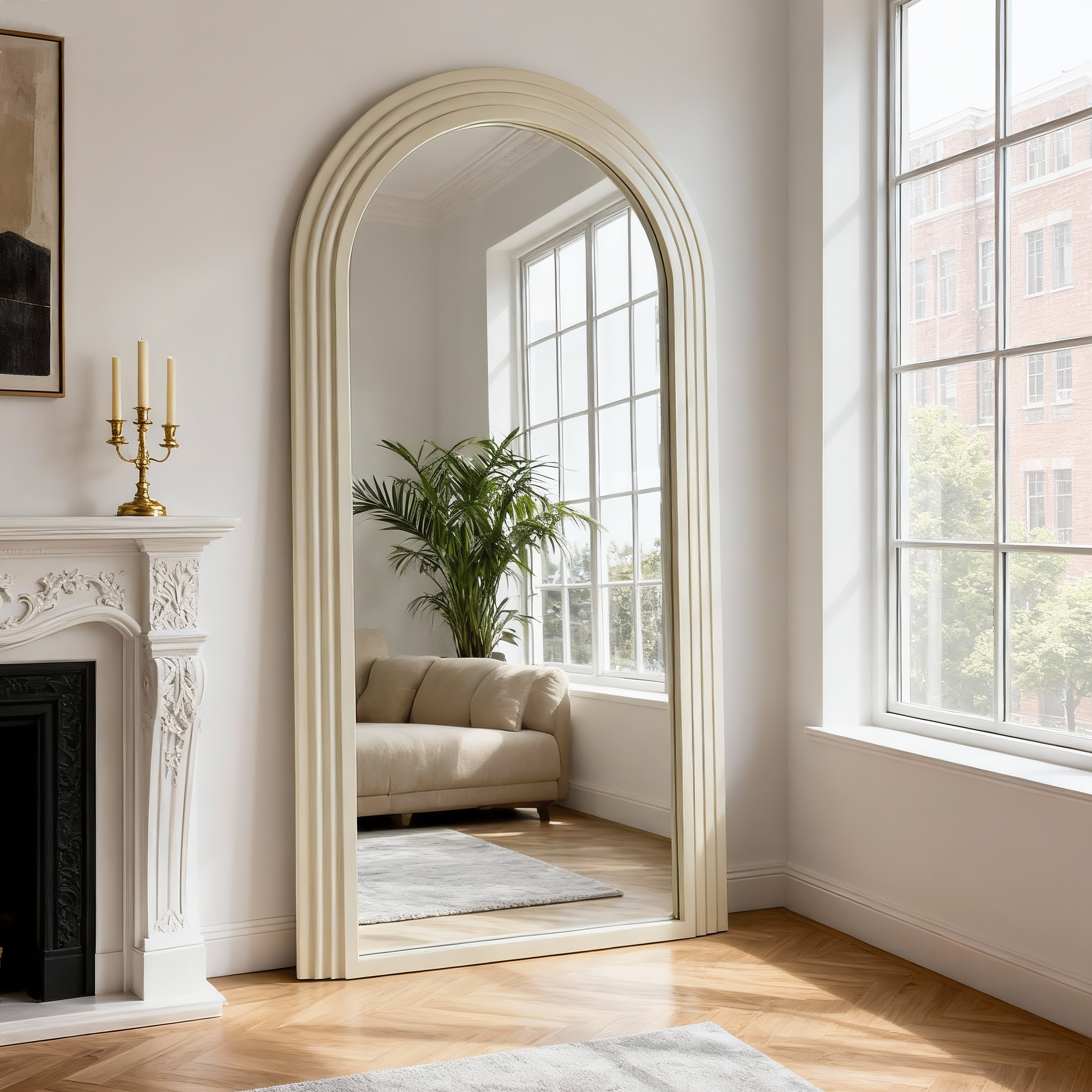 Grand miroir "Bali" Noyer