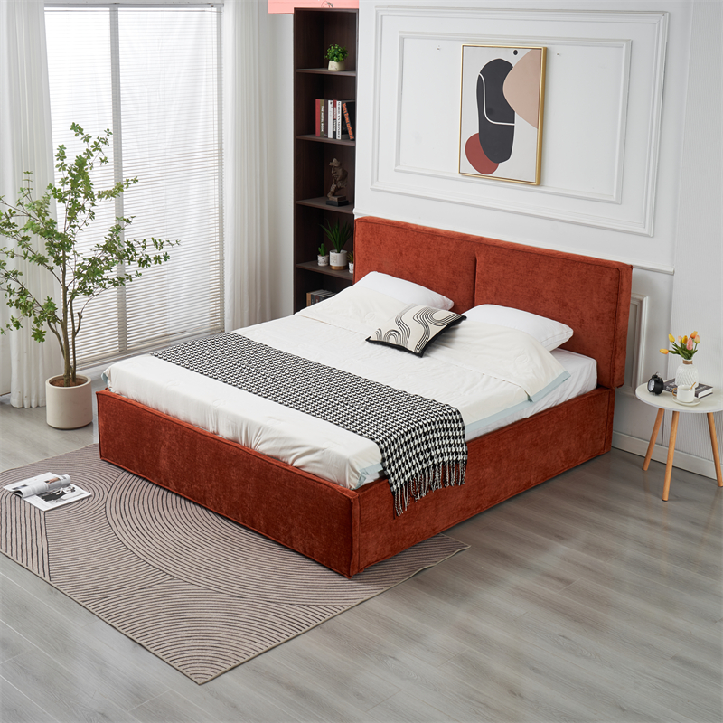 Lit double coffre "Olivia chenille" 