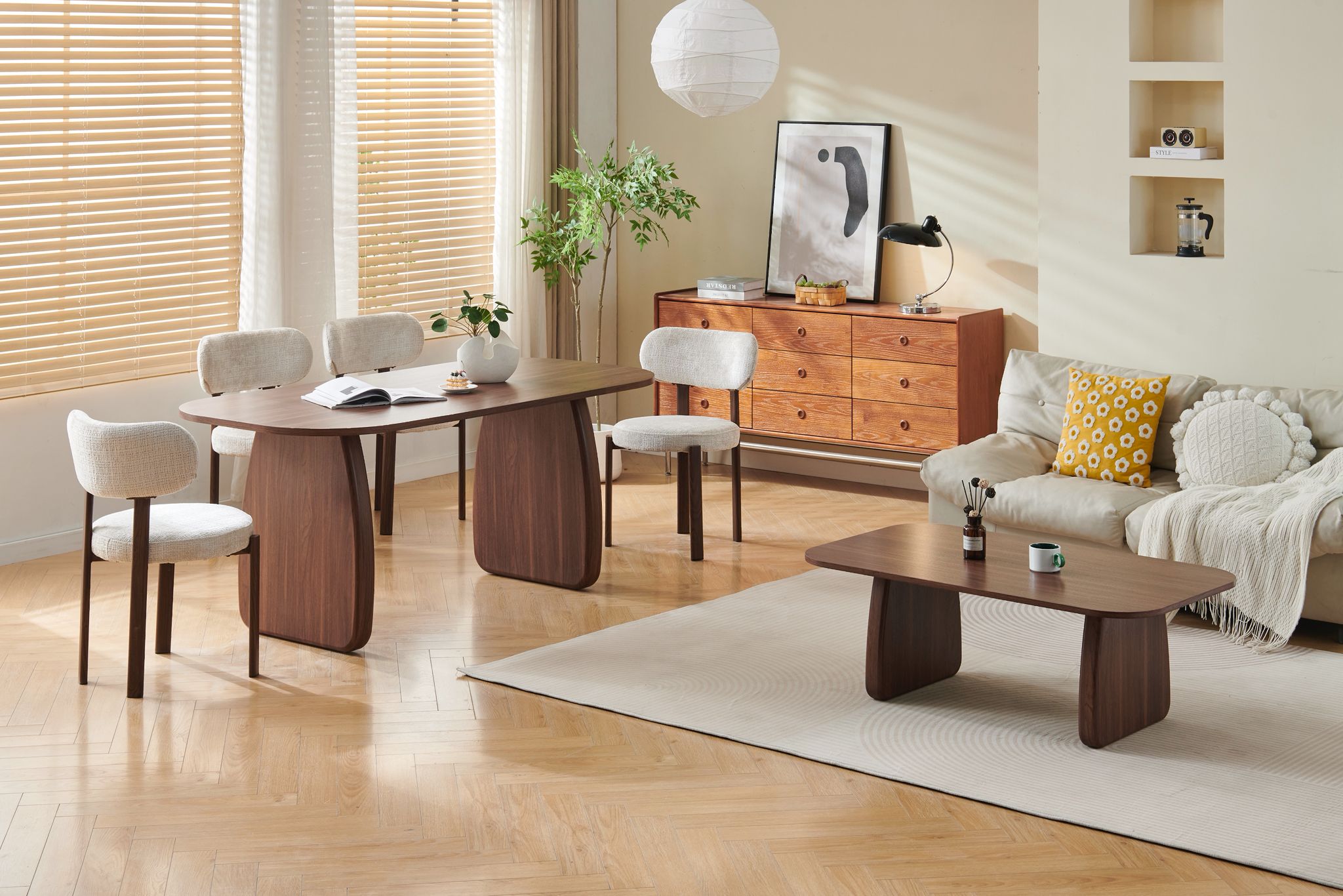 Table basse "Helen" noyer