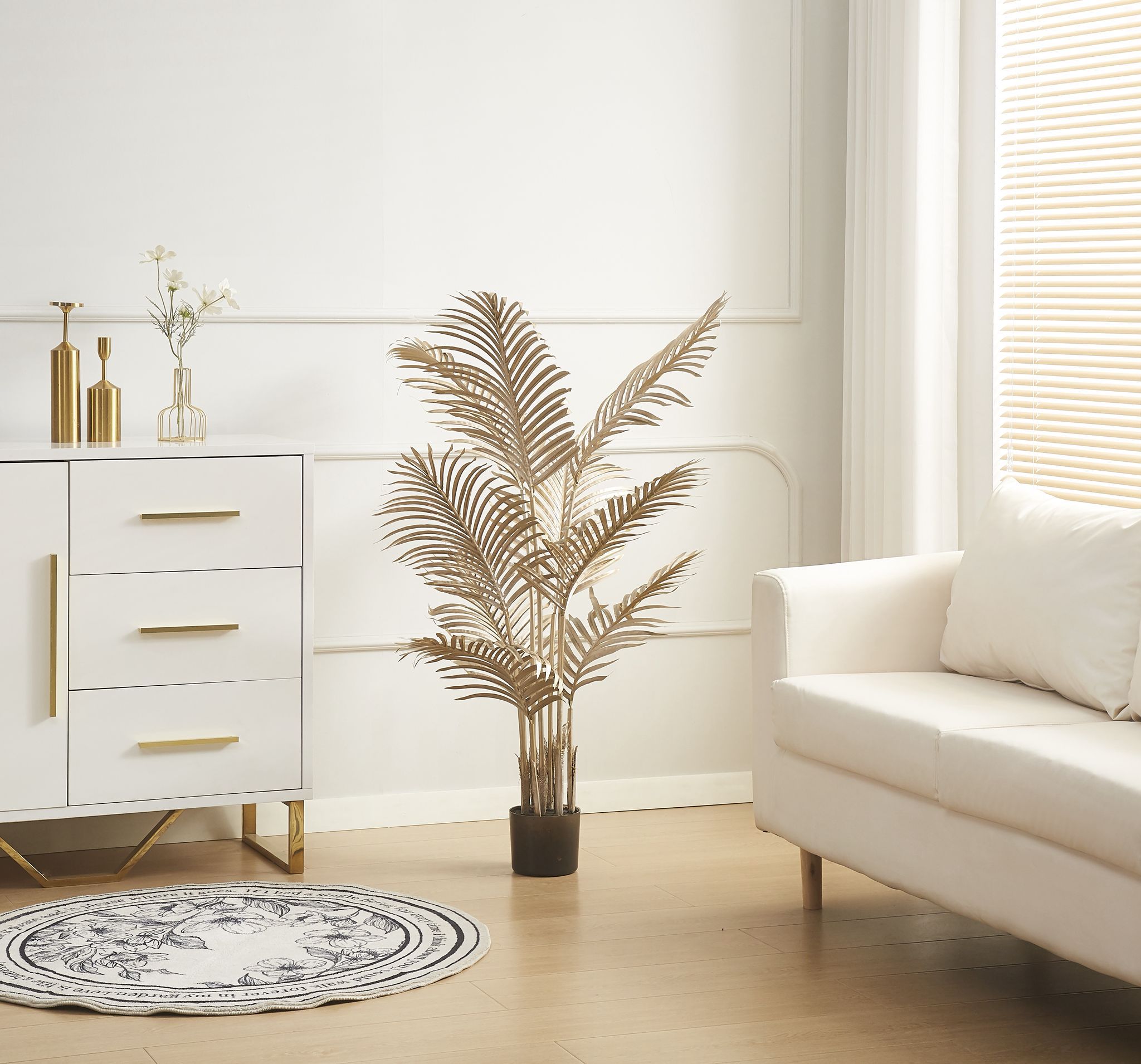 Palmier Artificiel "Bambou" doré 