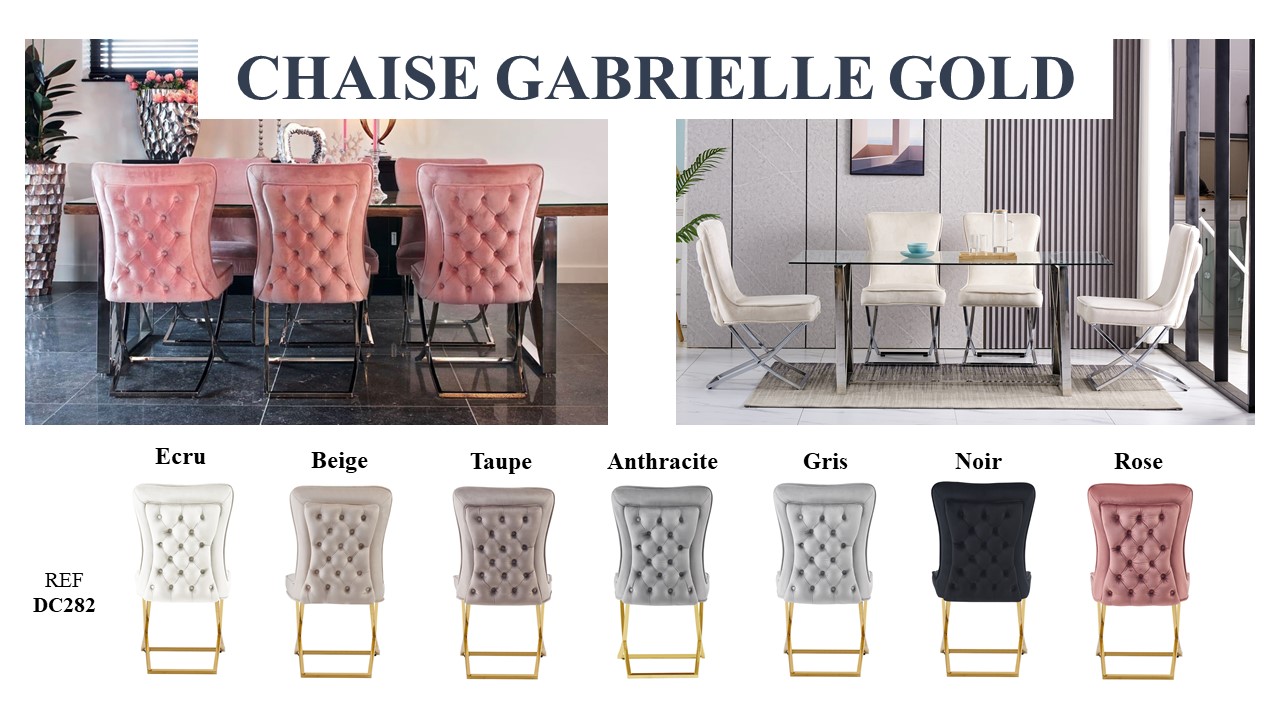 Chaise "Gabrielle" gold