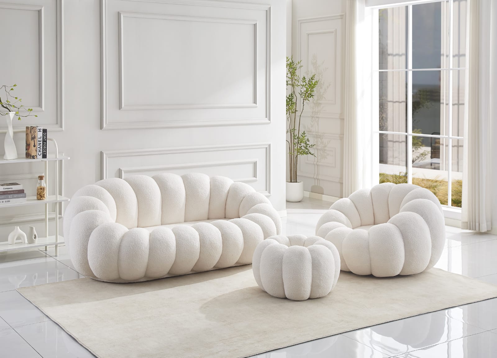 Canapé "Perle doudou" beige