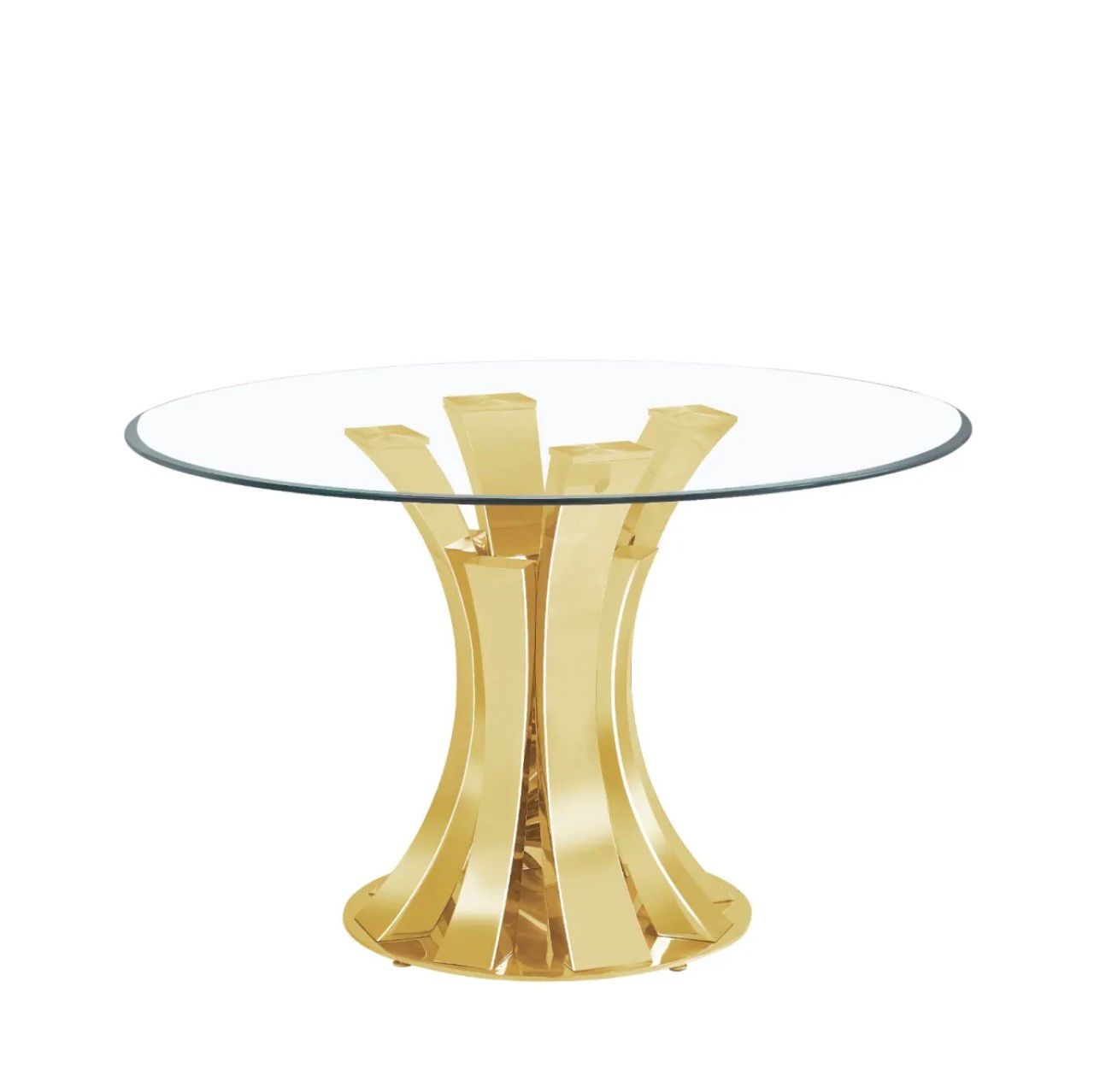 Table à manger "Judith" gold transparent
