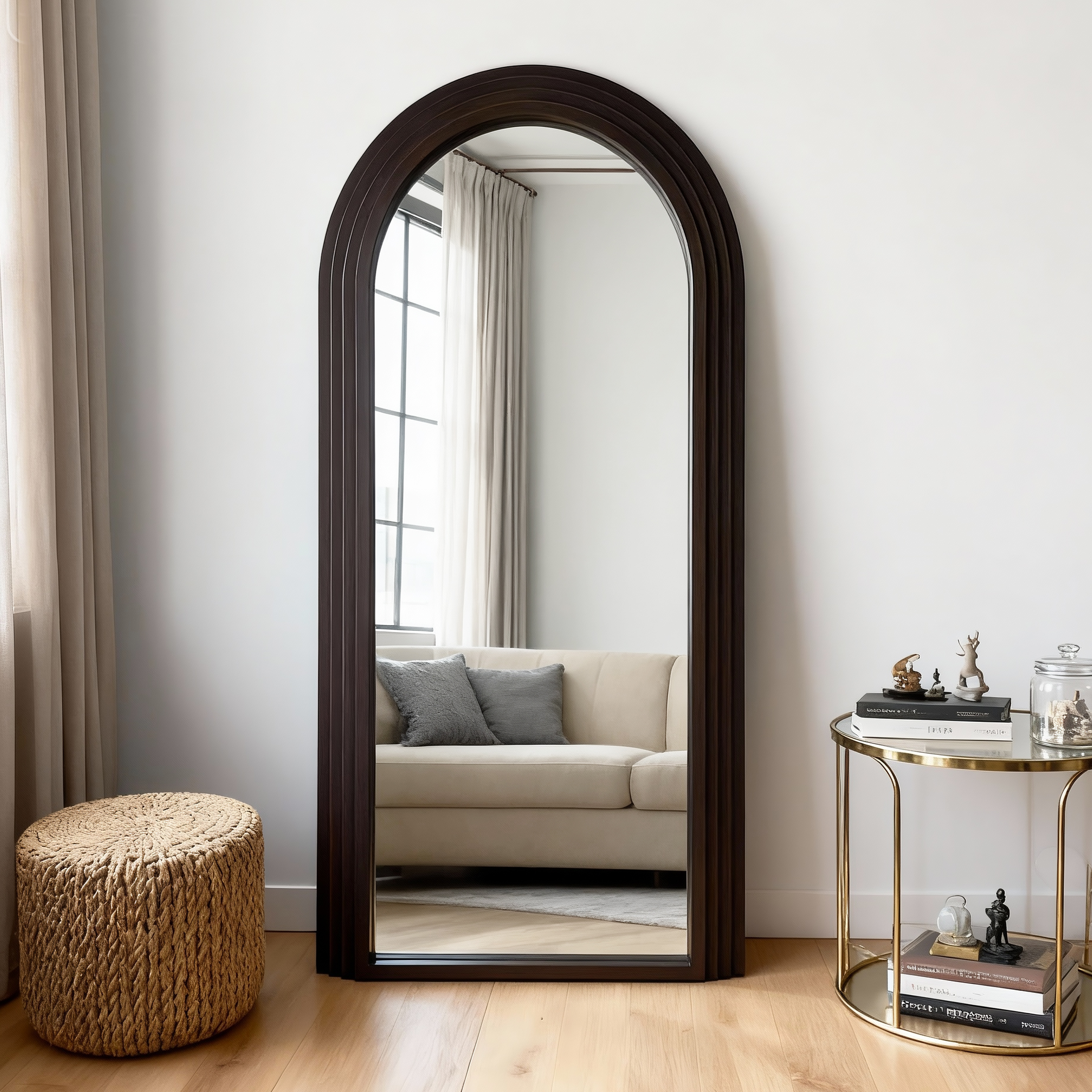 Grand miroir "Bali" Noyer