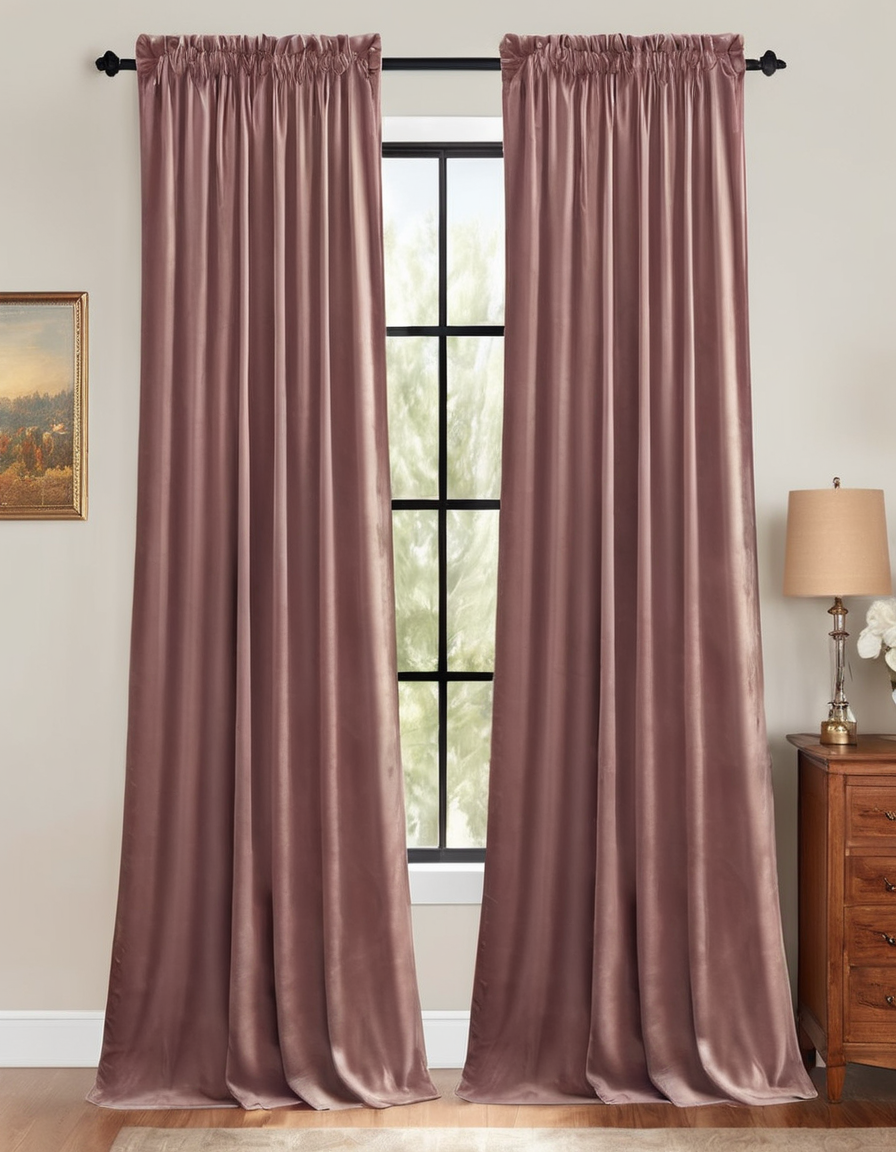 Elegant Mauve Velvet Curtains