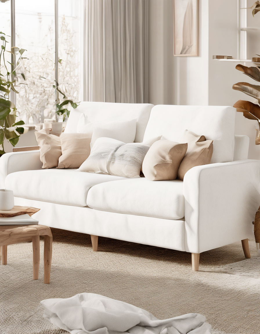 Modern White Sofa