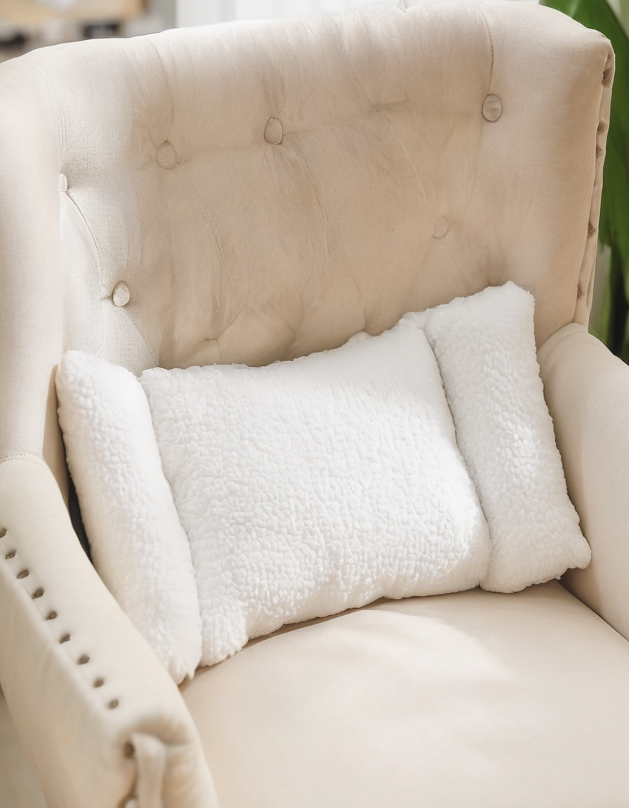 Plush White Sherpa Pillow