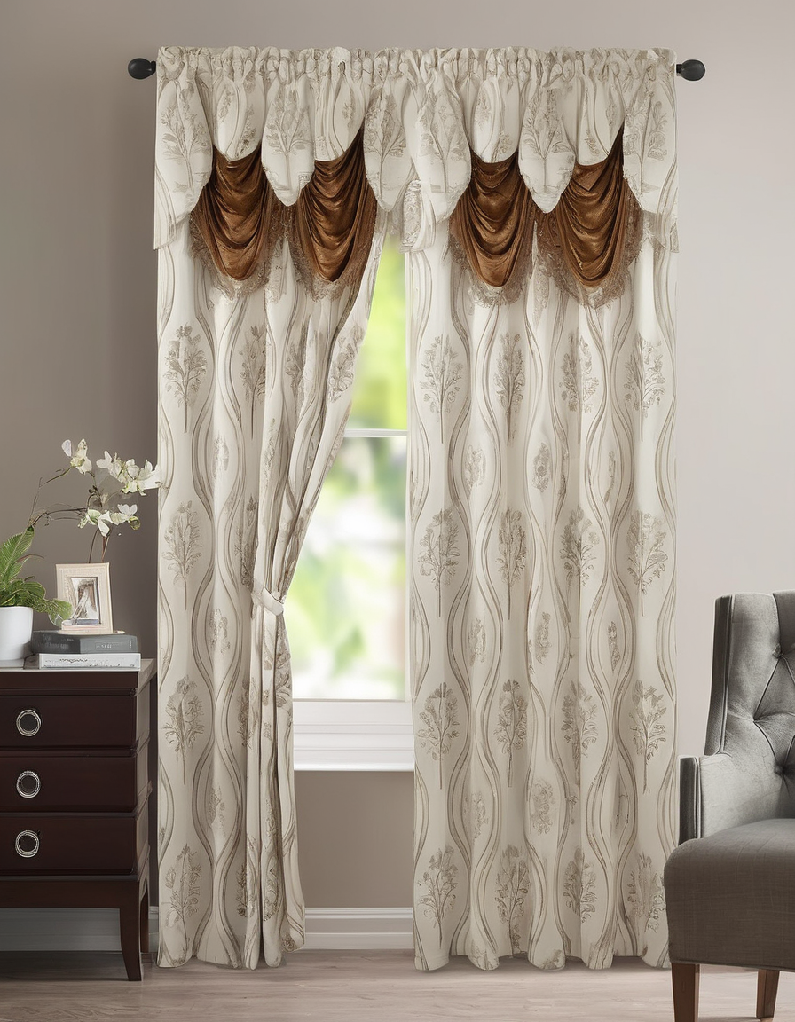 Elegant Draped Curtain Set