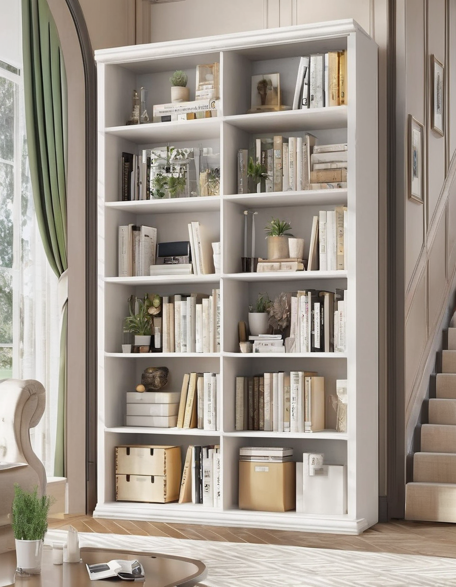 Modern White Bookshelf