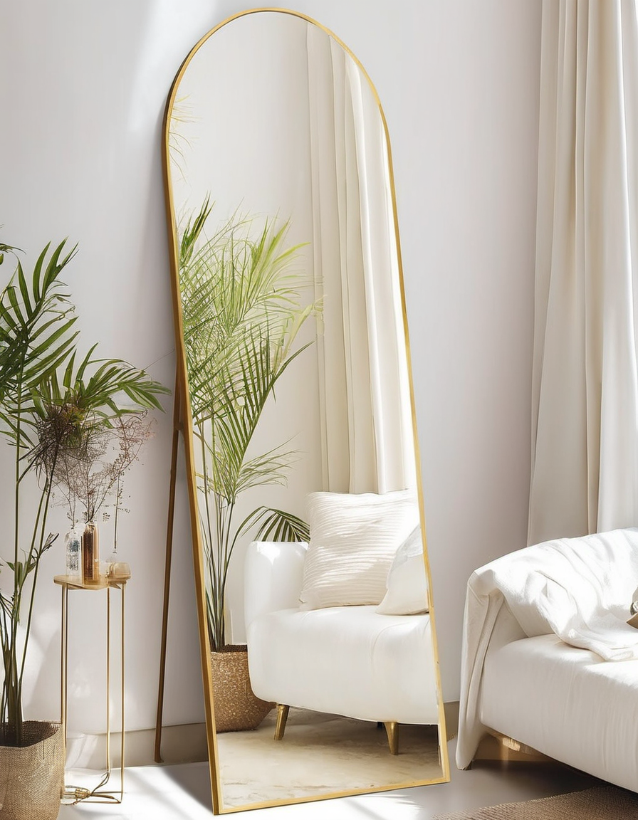 Arched Full-Length Floor Mirror