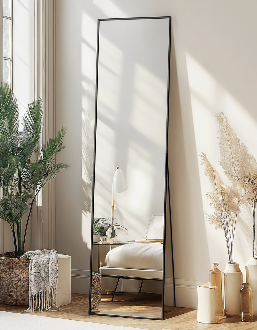 Full-length Black Framed Mirror