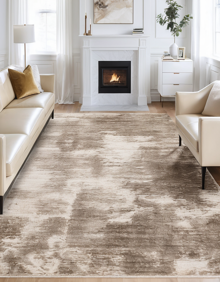 Modern beige area rug