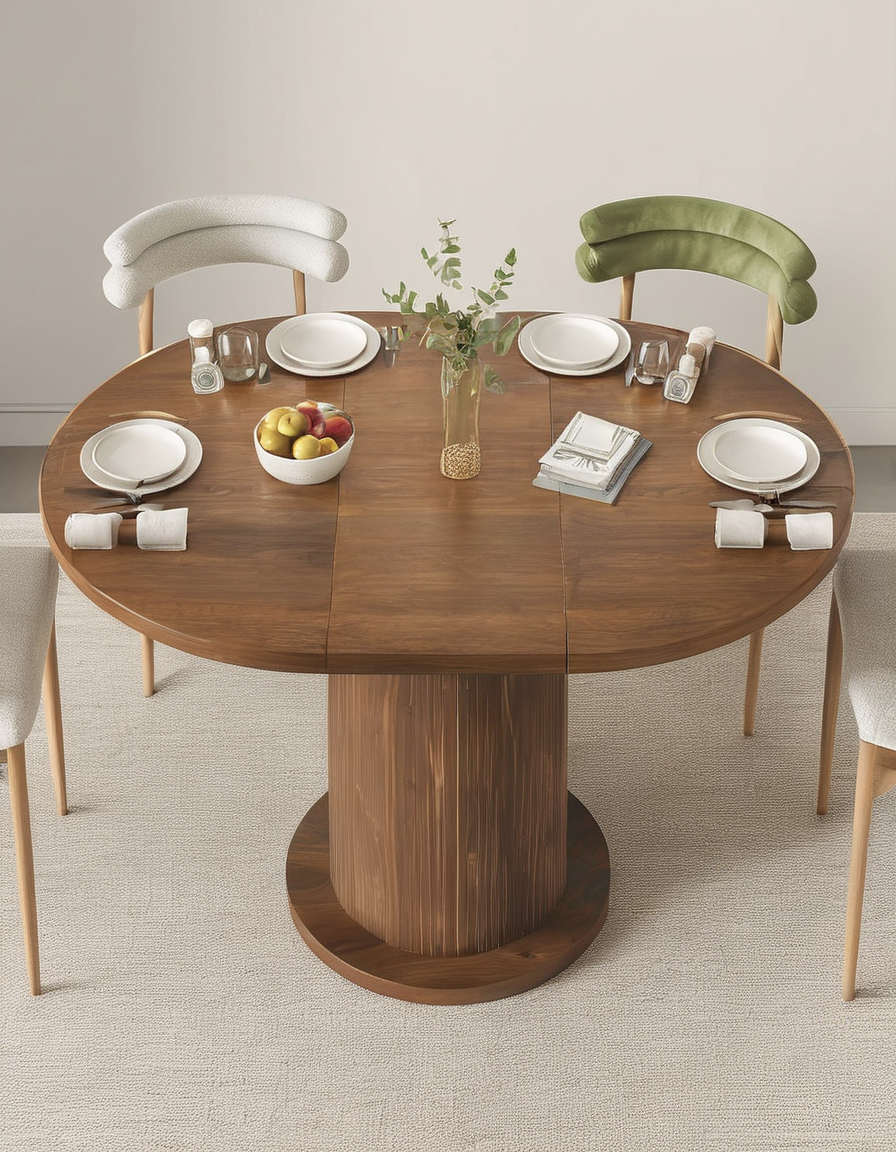 Round Wooden Dining Table