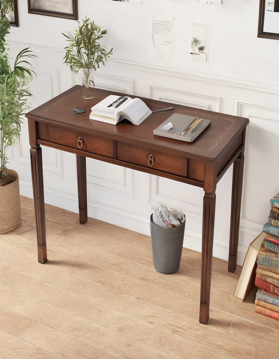 Vintage Wooden Writing Desk