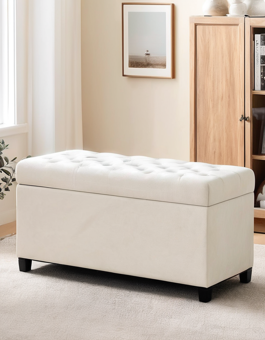 Tufted Storage Ottoman Bench